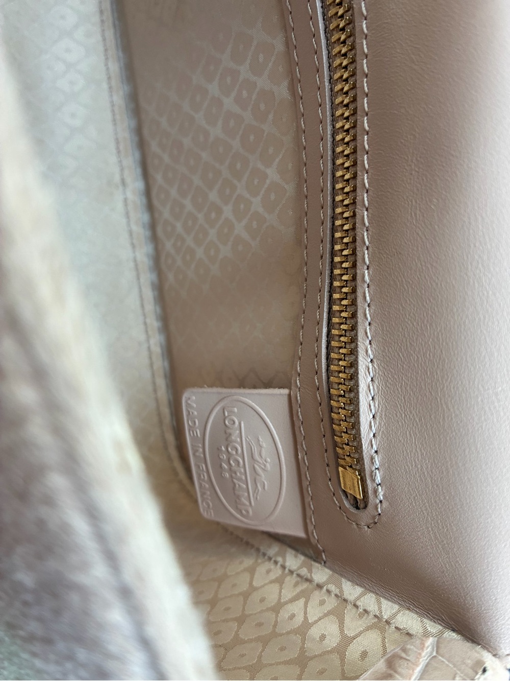 Longchamp Mademoiselle Calf Hair and Leather Crossbody Bag with Gold Hardware - Picture 2 of 5